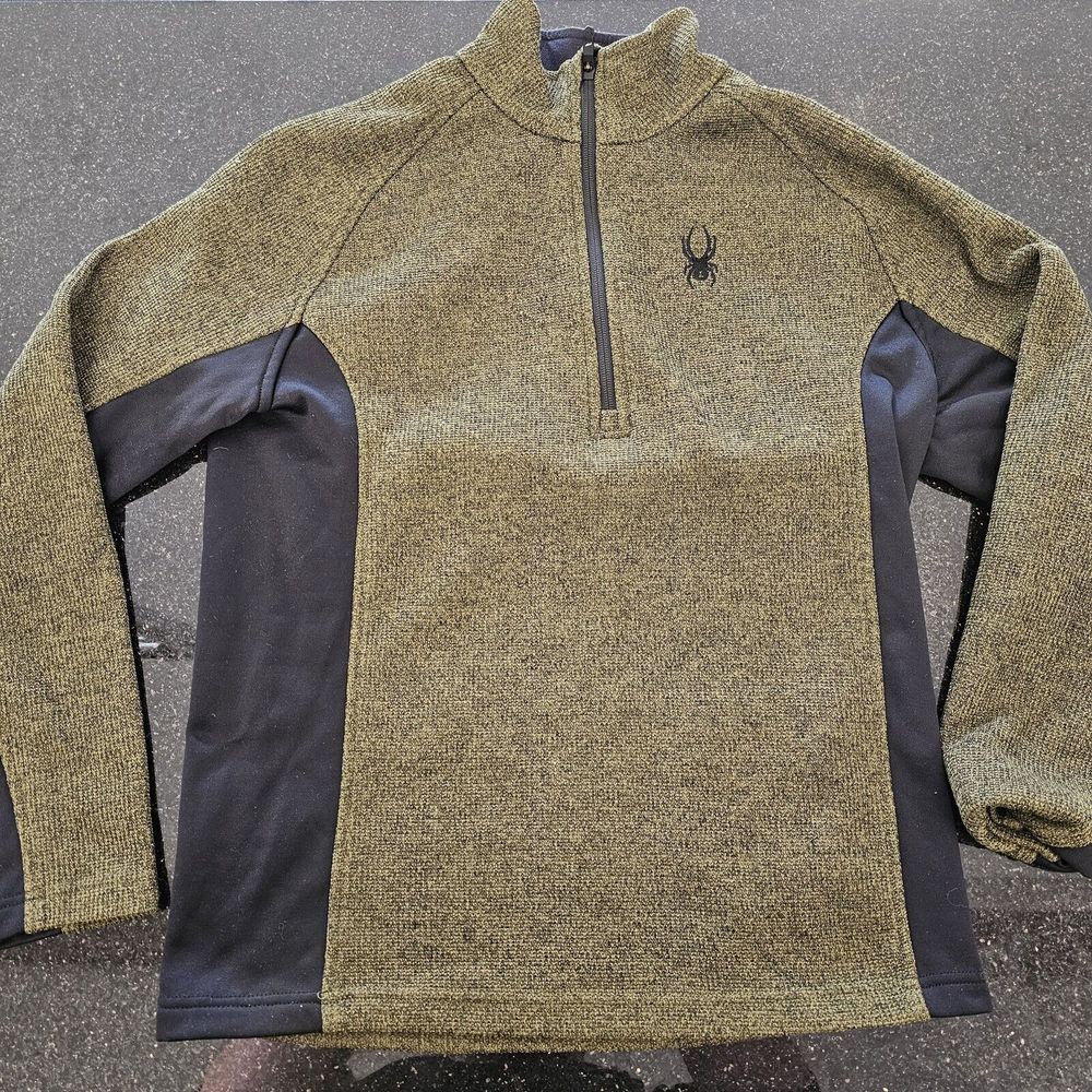 SPYDER Active Sports Men M Outbound Half Zip Mid-weight Mock Neck Sweater